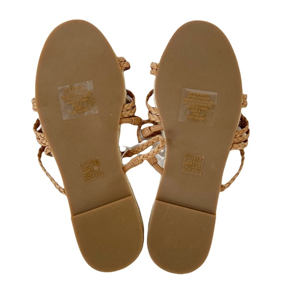 Madewell ‘The Kathryn’ Espadrille Slide Sandal in Leather in Amber Brown NWT - Picture 8 of 13